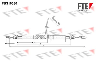 FBS10080 FTE Тросик, cтояночный тормоз
