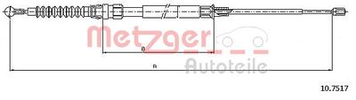 107517 METZGER Тросик, cтояночный тормоз
