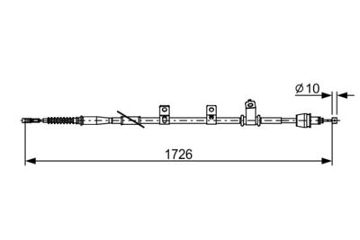 1987482618 BOSCH Тросик, cтояночный тормоз