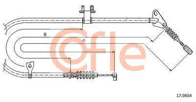 170654 COFLE Тросик, cтояночный тормоз