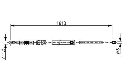 1987482326 BOSCH Тросик, cтояночный тормоз