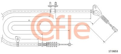 170653 COFLE Тросик, cтояночный тормоз