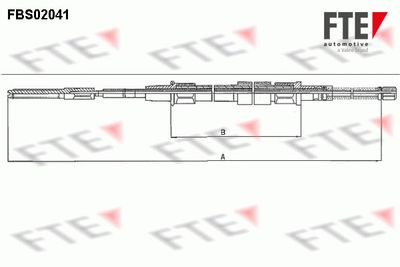 FBS02041 FTE Тросик, cтояночный тормоз