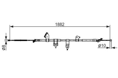 1987482567 BOSCH Тросик, cтояночный тормоз