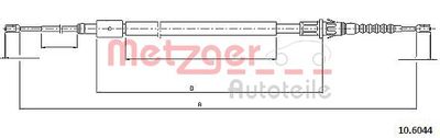 106044 METZGER Тросик, cтояночный тормоз