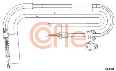 104304 COFLE Тросик, cтояночный тормоз