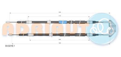 3302161 ADRIAUTO Тросик, cтояночный тормоз