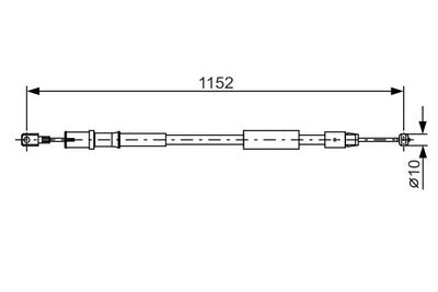 1987482025 BOSCH Тросик, cтояночный тормоз