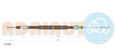 070267 ADRIAUTO Тросик, cтояночный тормоз