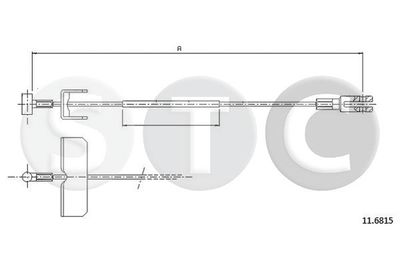 T482369 STC Тросик, cтояночный тормоз