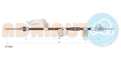 070281 ADRIAUTO Тросик, cтояночный тормоз