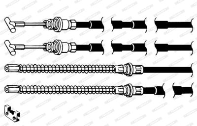 FHB432933 FERODO Тросик, cтояночный тормоз