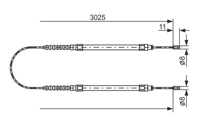 1987477113 BOSCH Тросик, cтояночный тормоз