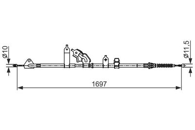 1987482565 BOSCH Тросик, cтояночный тормоз