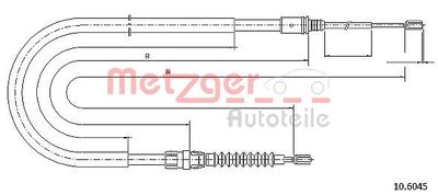 106045 METZGER Тросик, cтояночный тормоз