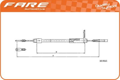 17949 FARE SA Тросик, cтояночный тормоз
