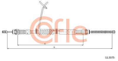115575 COFLE Тросик, cтояночный тормоз