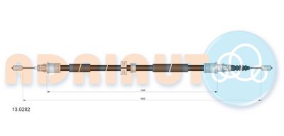130282 ADRIAUTO Тросик, cтояночный тормоз