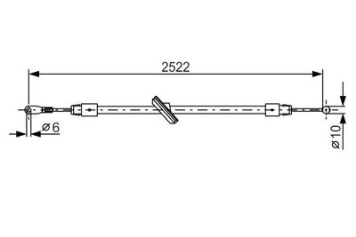 1987482029 BOSCH Тросик, cтояночный тормоз