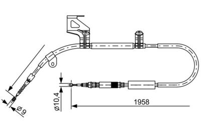 1987477603 BOSCH Тросик, cтояночный тормоз