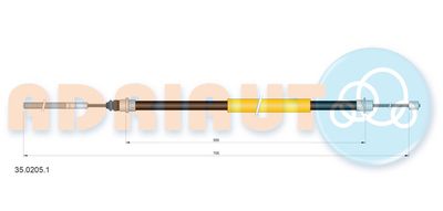 3502051 ADRIAUTO Тросик, cтояночный тормоз