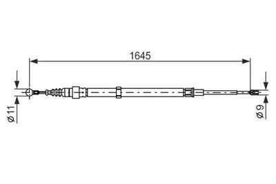 1987482191 BOSCH Тросик, cтояночный тормоз