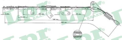 C0393B LPR Тросик, cтояночный тормоз
