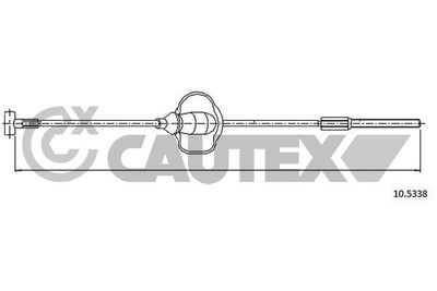 088091 CAUTEX Тросик, cтояночный тормоз