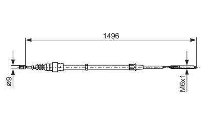 1987477705 BOSCH Тросик, cтояночный тормоз