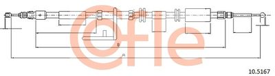 105167 COFLE Тросик, cтояночный тормоз