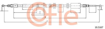 92105167 COFLE Тросик, cтояночный тормоз