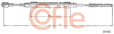 10415 COFLE Тросик, cтояночный тормоз