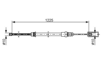 1987477453 BOSCH Тросик, cтояночный тормоз