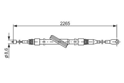 1987477844 BOSCH Тросик, cтояночный тормоз