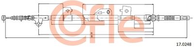 92170248 COFLE Тросик, cтояночный тормоз