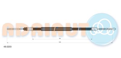 480203 ADRIAUTO Тросик, cтояночный тормоз