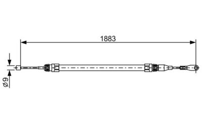 1987482497 BOSCH Тросик, cтояночный тормоз