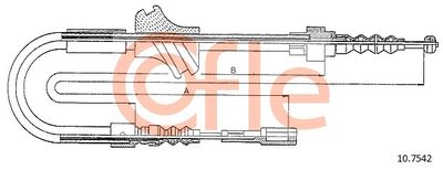 107542 COFLE Тросик, cтояночный тормоз