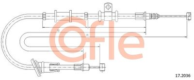 172036 COFLE Тросик, cтояночный тормоз