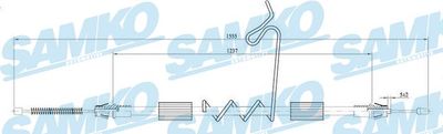 C0297B SAMKO Тросик, cтояночный тормоз
