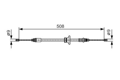 1987482042 BOSCH Тросик, cтояночный тормоз