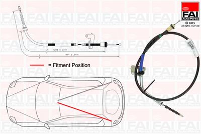 FBC0007 FAI AutoParts Тросик, cтояночный тормоз