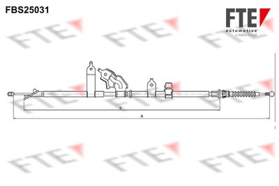FBS25031 FTE Тросик, cтояночный тормоз