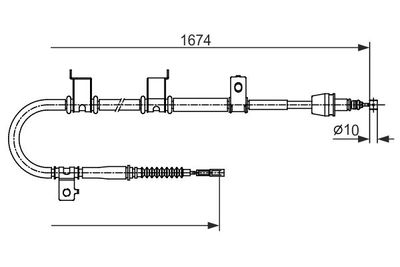 1987482714 BOSCH Тросик, cтояночный тормоз