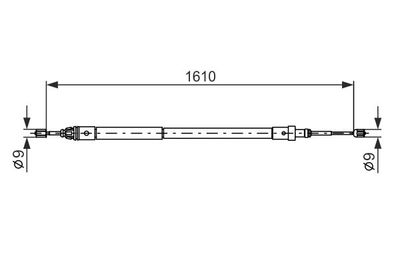 1987477584 BOSCH Тросик, cтояночный тормоз