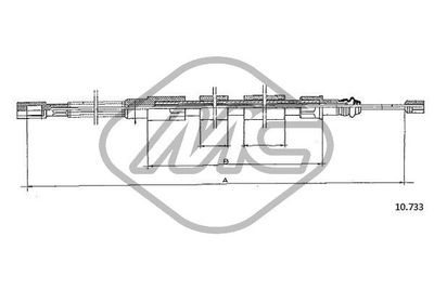 83708 Metalcaucho Тросик, cтояночный тормоз