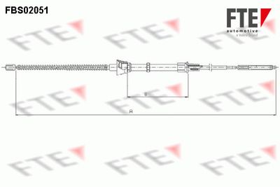 9250054 FTE Тросик, cтояночный тормоз