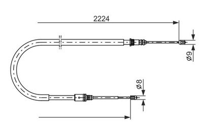 1987482303 BOSCH Тросик, cтояночный тормоз