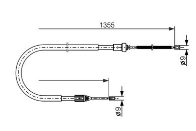 1987477644 BOSCH Тросик, cтояночный тормоз