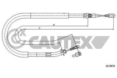765734 CAUTEX Тросик, cтояночный тормоз